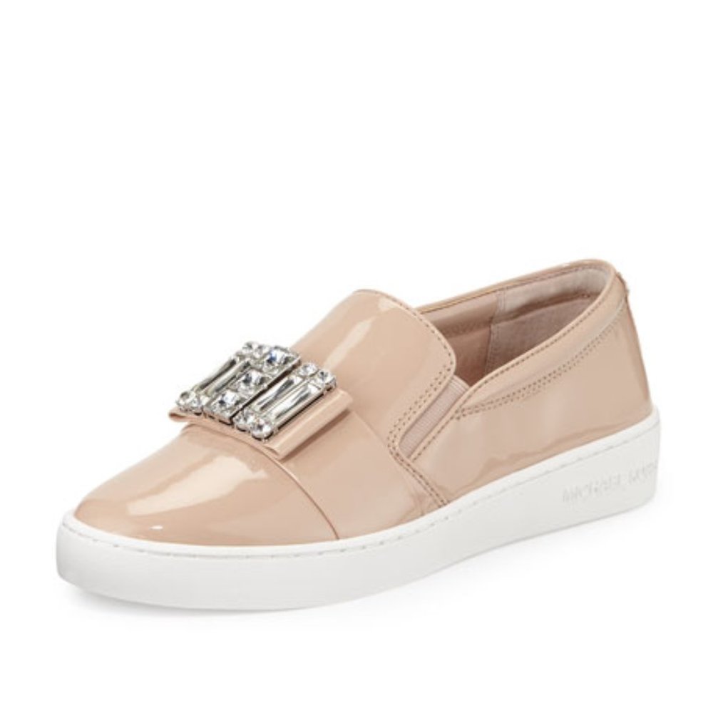 Michael Kors Michelle Faux-Patent Jewel Sneakers